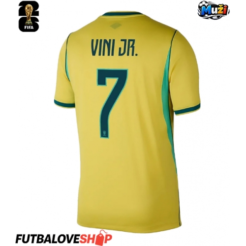 Dres Brazília Vinicius Junior #7 Domáci MS 2026 Krátky Rukáv